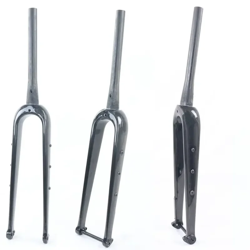 50 55mm Carbon Gravel Fork Disc Brake Exchangeable Steerer Tube Lightweight Road Bike Fork for Gravel Bicycle Cycling Parts