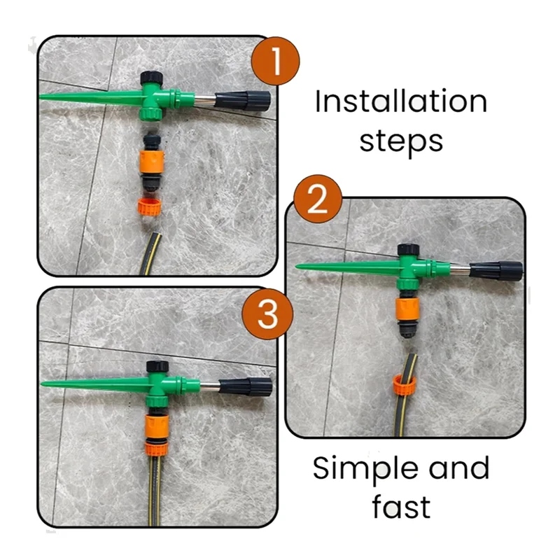 

ABJN-Water Sprinkler Helicopter 360-Degree Rotating Garden Hose Thread Aircraft Compatible For Garden For Courtyard Use