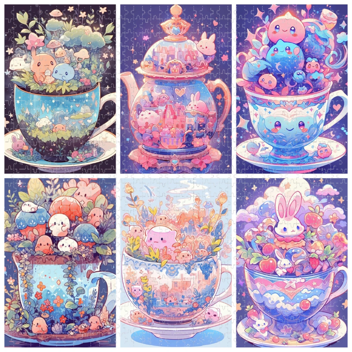 

500/1000/1200/2000PCS Adult Jigsaw Puzzle Rabbit Cup educing Toy Holiday gift Perfect for DIY Creative Fun