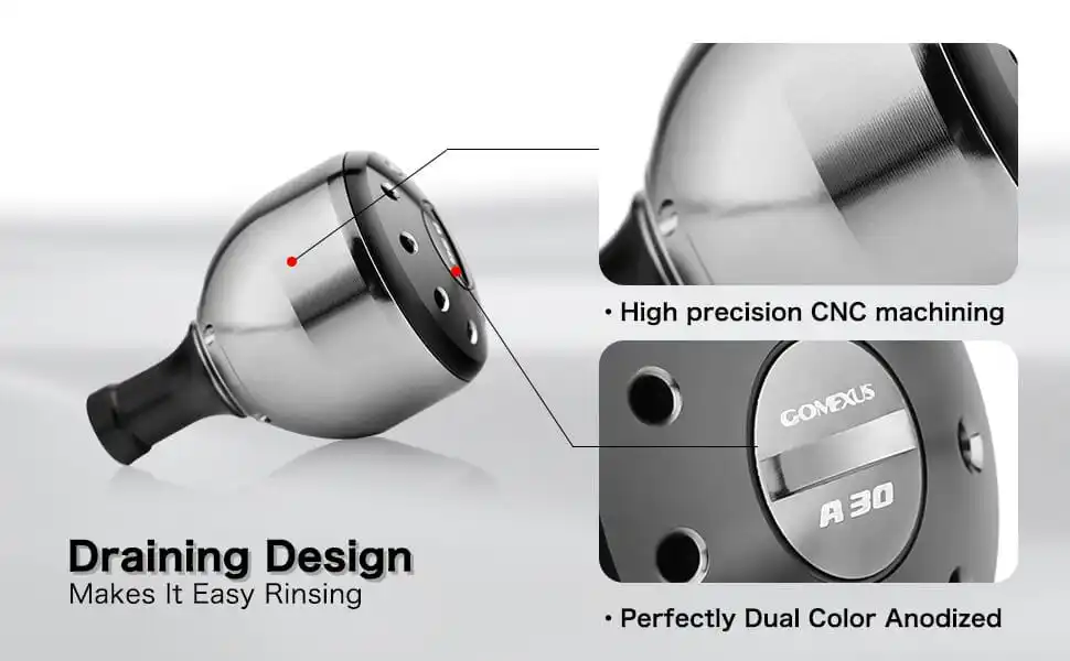 Gomexus Frische Wasser Angeln Knauf 30mm Für Shimano Stradic Ci4 Ultegra Daiwa Certate Exceler LT Spinning Reel Knob – Detail 3