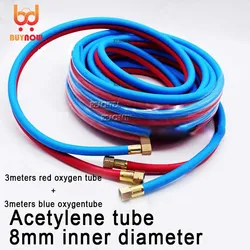 NEW 8mm 60bar 6mpa oxygen acetylene tube double color connection hose high pressure oxygen gas tubing parallel gas pipe