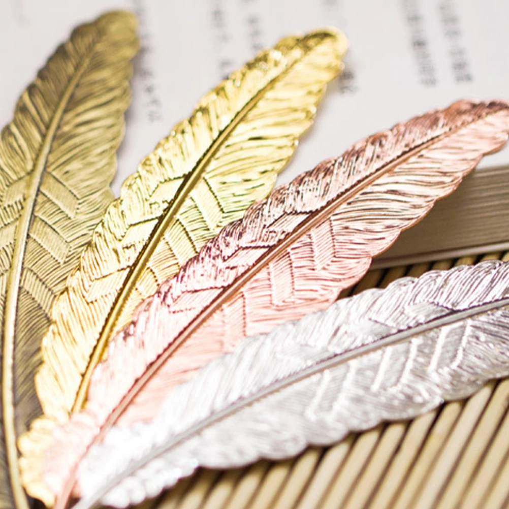 

4 Pcs Metal Bookmarks Creative Gifts for Readers Students Writers Graduates Markers Books Page Marker