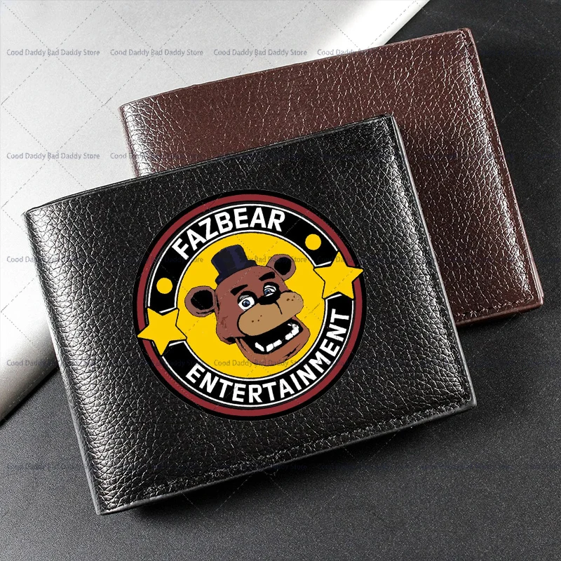محفظة FNAF للأطفال محفظة خمس ليالٍ في فريدي طباعة حاملي بطاقات الائتمان بولي Leather الجلود المال كليب موضة عيد الميلاد Moneybag الرجال الهدايا