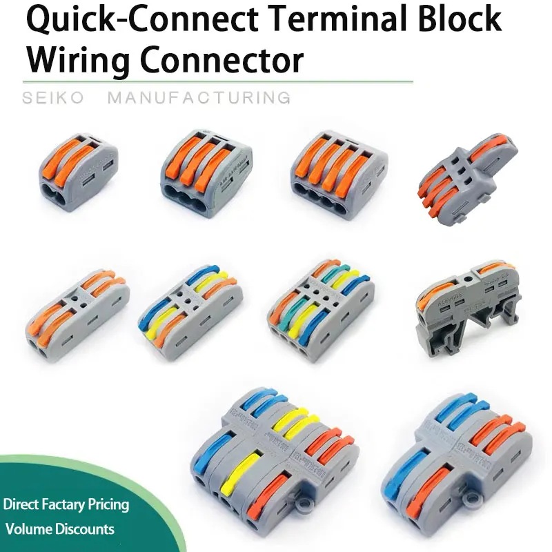 

Multifunctional Quick-Connect Terminal Block/Press-Type Parallel Wire Connector/Oxygen-Free Copper/Brass Conductive Bar