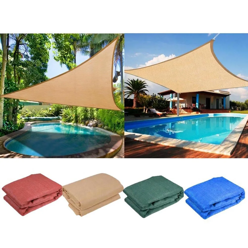 

Triangle Sun Shade Sail Pe Durable Outdoor Canopy Hanging Sail Shade For Garden Pool Patio Deck With Stainless