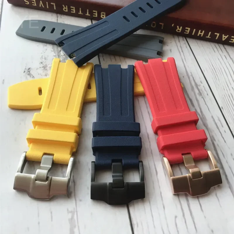 Durable Waterproof Sweat-Proof Silicone Watchband for AP Audemars and Piguet Royal Oak Offshore 26400 Easy To Clean Watch Strap