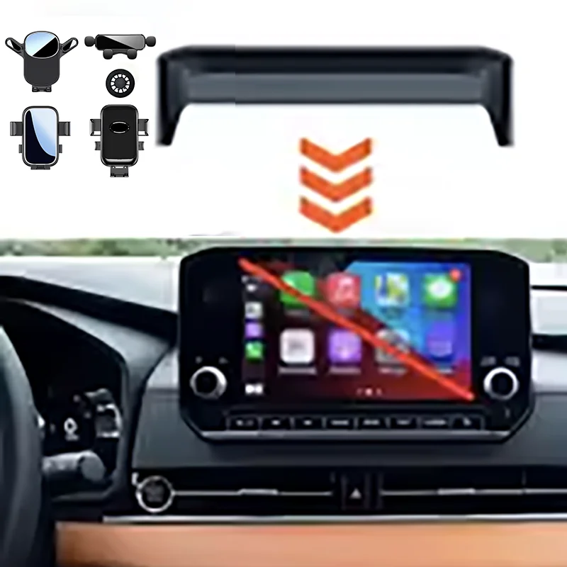 

Car Phone Holder 9-Inch Screen Fixed Navigation Bracket Wireless Charging Car AccessoriesFor Mitsubishi Outlander 2022 2023