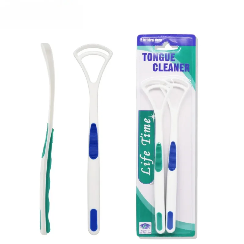 2pcs Tongue Scraper Oral Cleaner Brush Fresh Breath Cleaning Coating Toothbrush Oral Hygiene Care Tools Raspador De Lenguas