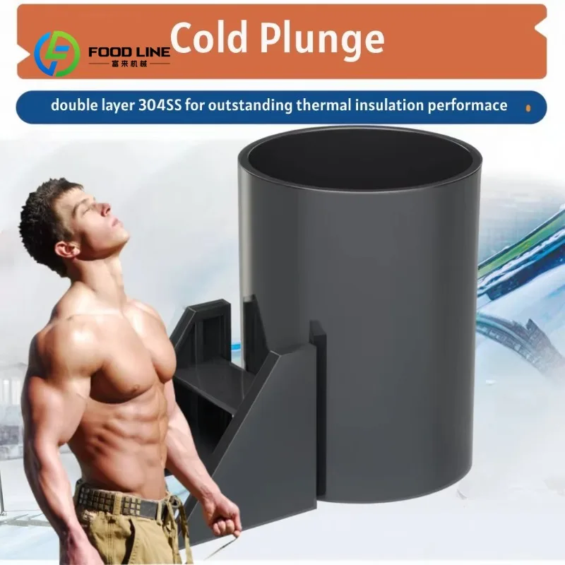 Customized Stainless Steel Liner Ice Bucket Athlete Recovery Ice Bathtub Cold Plunge Spa Tub 304 Steel Cold Ice Bath Tub