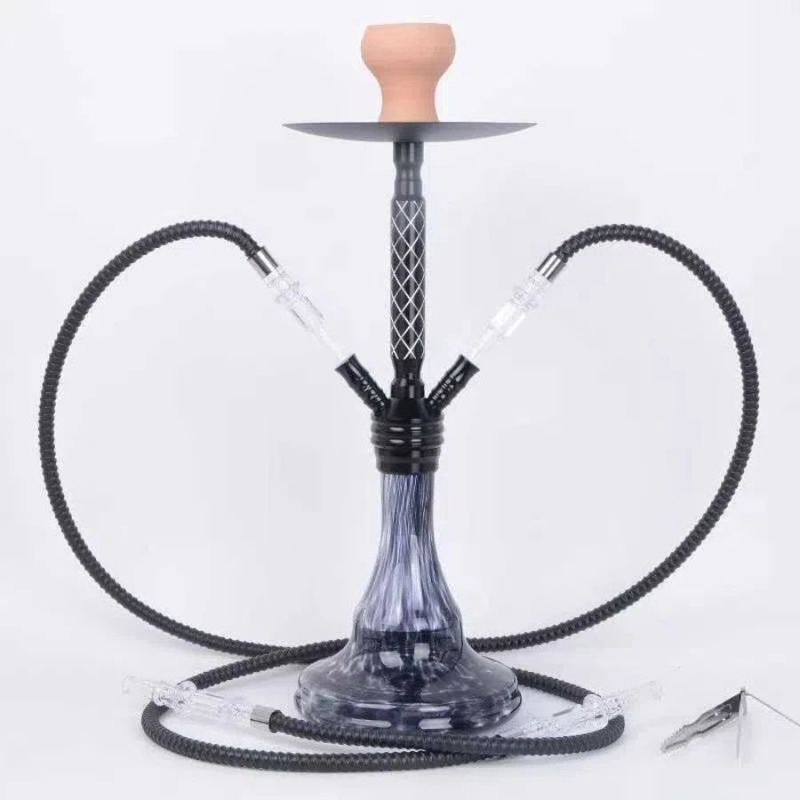 Arabian Shisha Set, Medium Double Hose, Glass Bottle, Hookah Bar Accessories,  Gift, Narguile Sheesha Chicha Nargile Cachimba