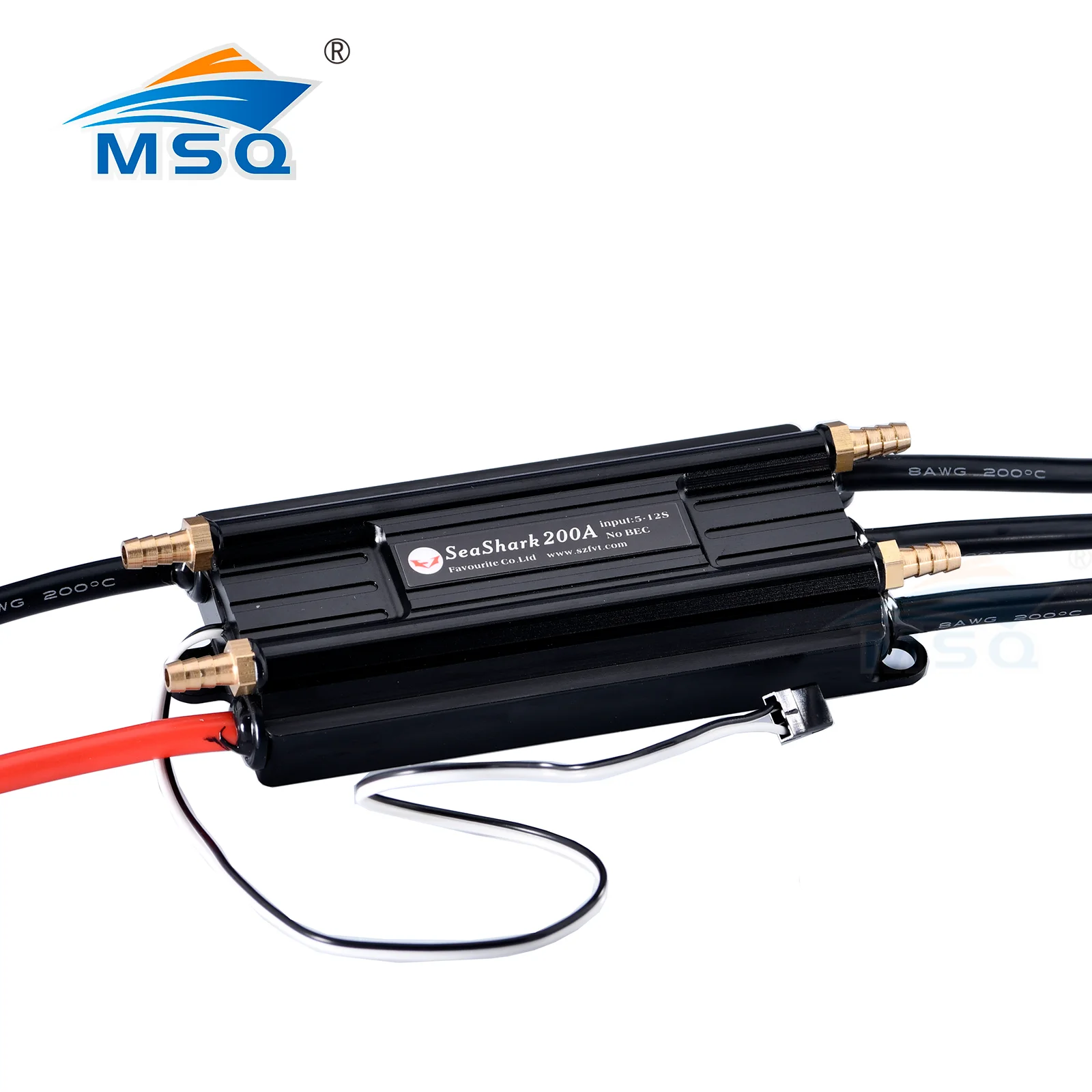 

200A Бесщеточный ESC с водяным охлаждением Водонепроницаемый регулятор высокого напряжения 5s-12s без BEC для радиоуправляемого подруливающего устройства для лодок