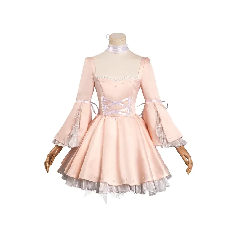 Anime Chobits roleplay flasia Rie Tanaka Chi cosplay women costume pink dress Halloween carnival disguise role playing fashion