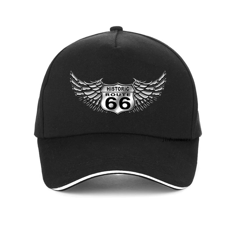 Fashion USA Route 66 Letters baseball cap punk Silver Wings 66 Moto Racing men hat Sun Protection Adjustable Snapback Dad Caps