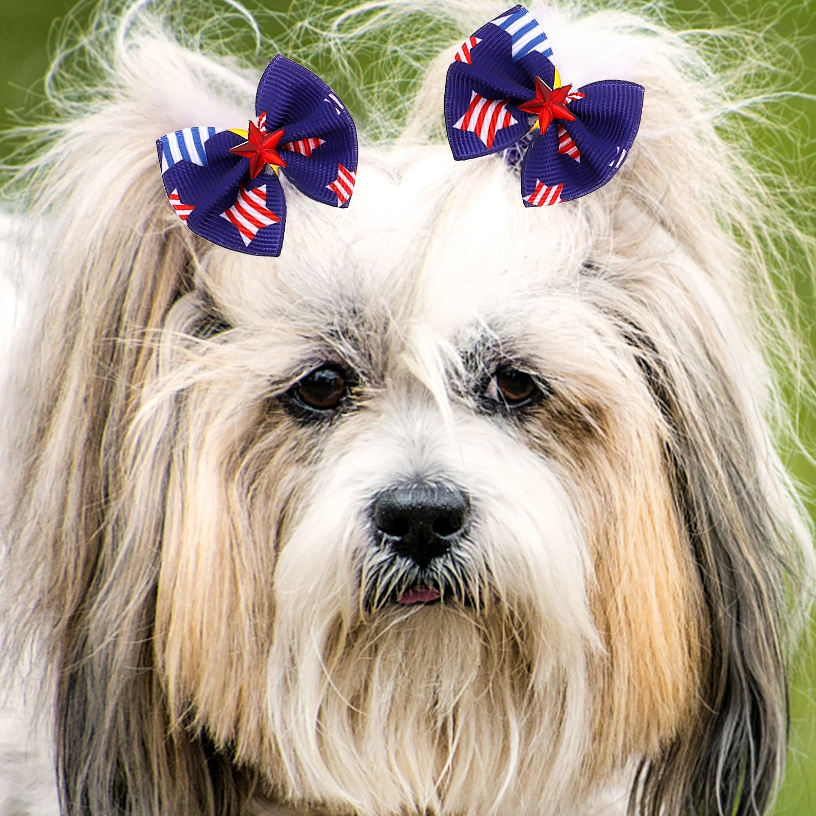 

20Pcs Pet Hair Ties Decorative Puppy Bows Multi-Function Dog Bows Colored Hair Accessories Grooming Bowtie for Dogs Cats Rabbits