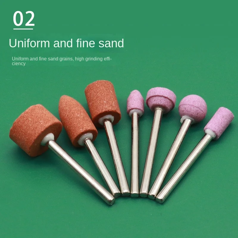 10PCS 3MM Polieren Kopf Rad Kopf Schleif Montiert Für Dremel Rotary Power Tool Elektrische Schleifen Stein Rad Dremel zubehör