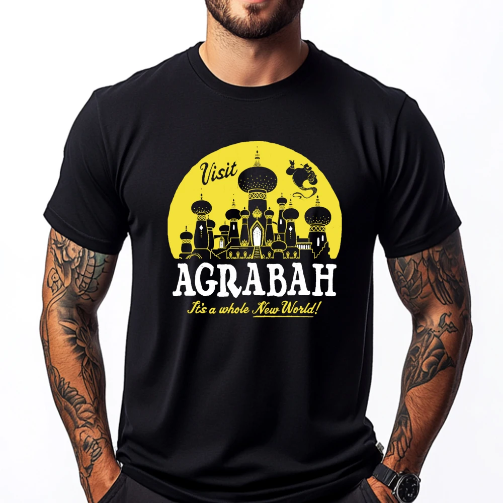 

Aladdin Visit Agrabah It Is A Whole New World Blank T Shirt 100℅ Cotton Oversized T Shirt