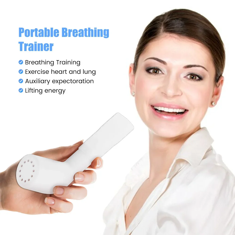 Handheld Lung Exerciser Breathing Trainer Vibration Expectorator Phlegm Mucus Clearance