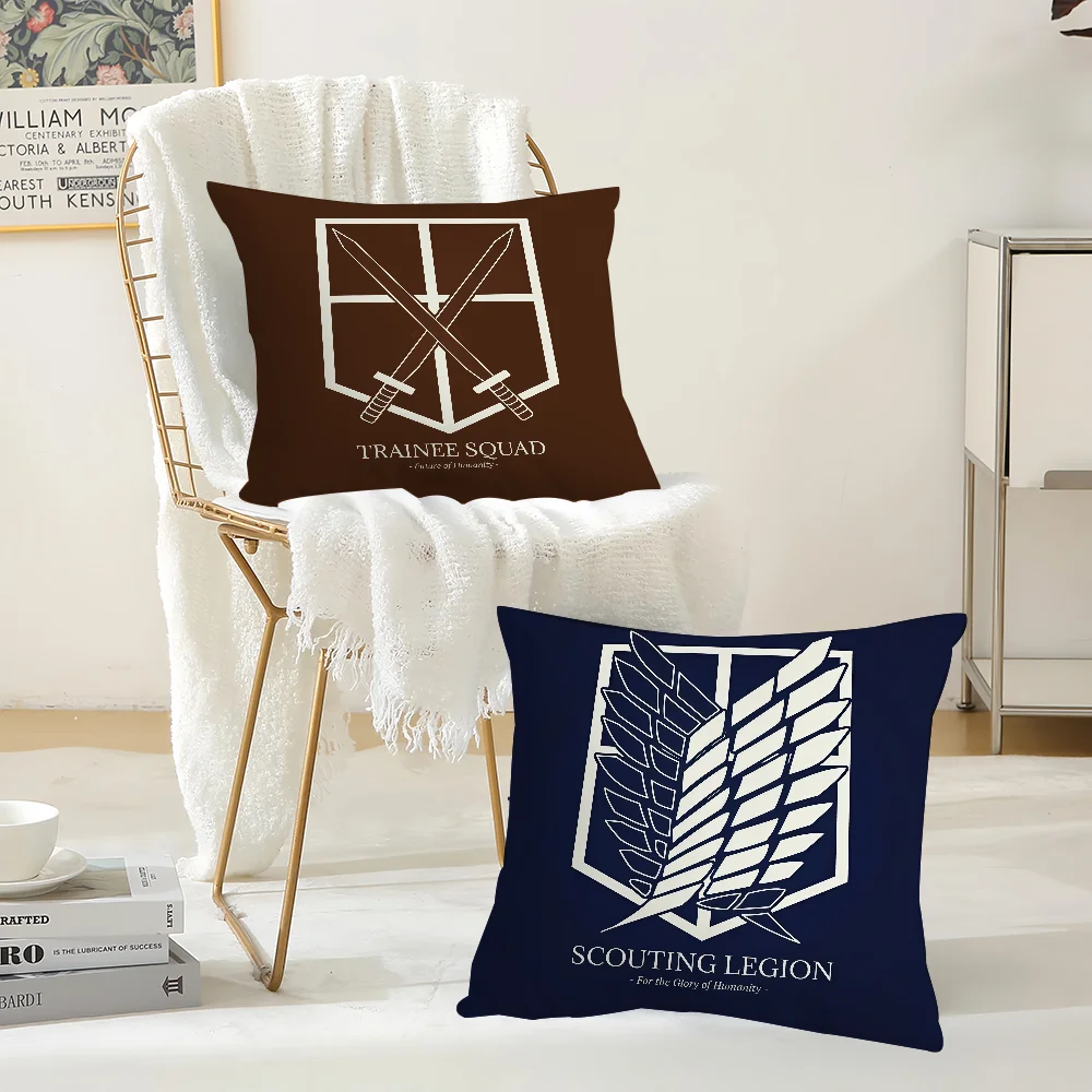 ปลอกหมอนอนิเมะ A-Attack On Titan ลายลีวาย แอคเคอร์แมน เหมาะสำหรับตกแต่งห้องพัก รถยนต์ สำนักงาน และบ้าน