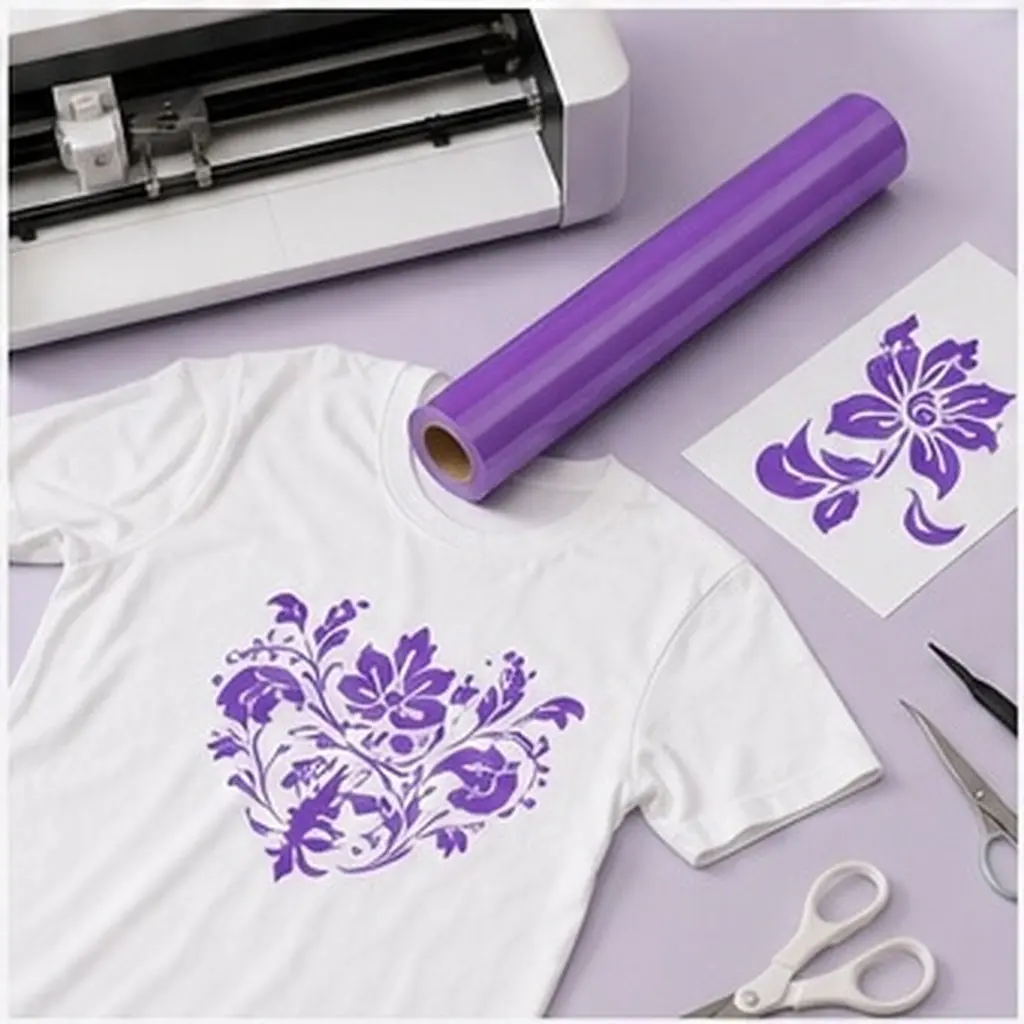 Purple Gloss PU Heat Transfer Vinyl Roll for T-Shirts, Sportswear & Fabrics – HTV Film