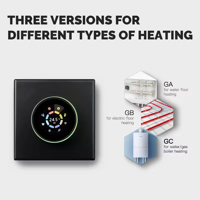 MOES Tuya WiFi Smart Heating Knob Thermostat Temperature Controller For Water Gas Boiler Electric Heating For Alexa Google Home