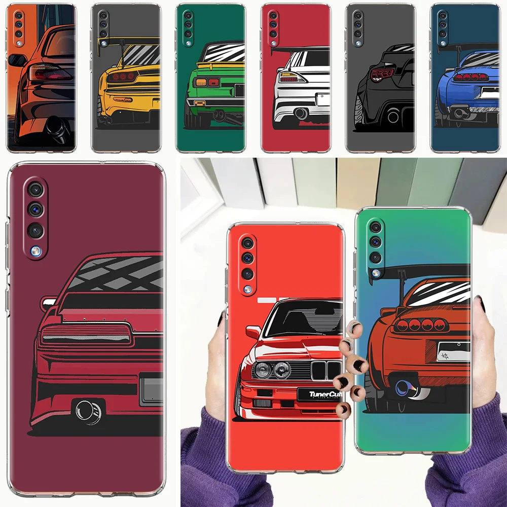 Case For Samsung A56 A36 A26 A24 A16 A14 A12 A32 A50 A70 A22 A40 A34 A54 A42 A52 5G A04s A06 Cover Japan JDM Sports Cars Comic