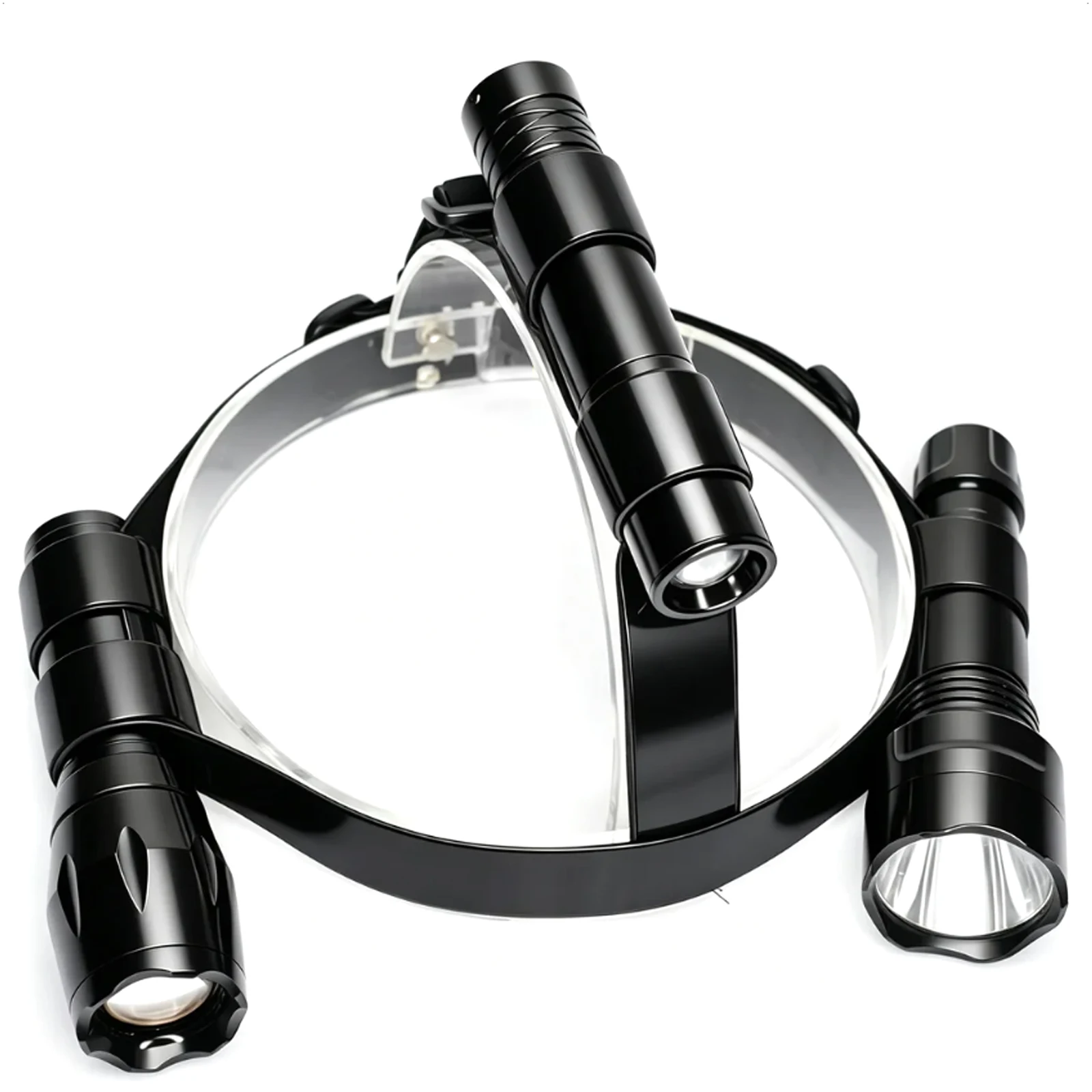 High Elastic Adjustable Head-Mounted Light with Universal Thickening Elastic Strap Flashlight