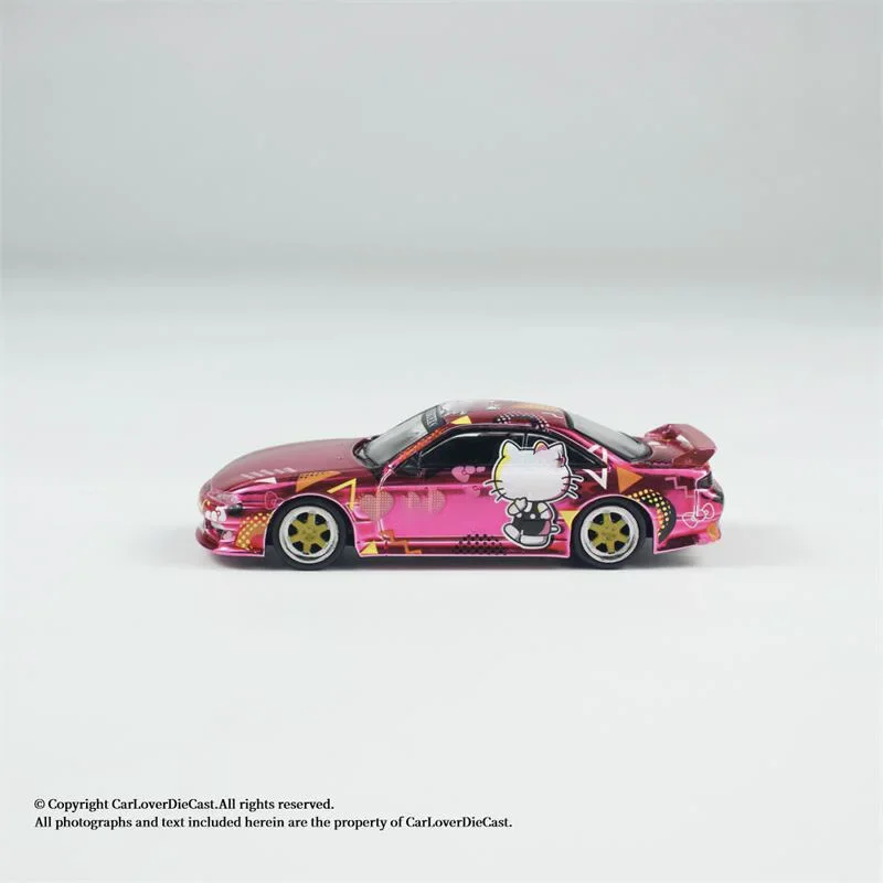 Tarmac Works 1:64 VERTEX Silvia S14 Pink Chrome APA xpo 2025 Diecast Collector's Vehicle Model Car T64G-018-HK2