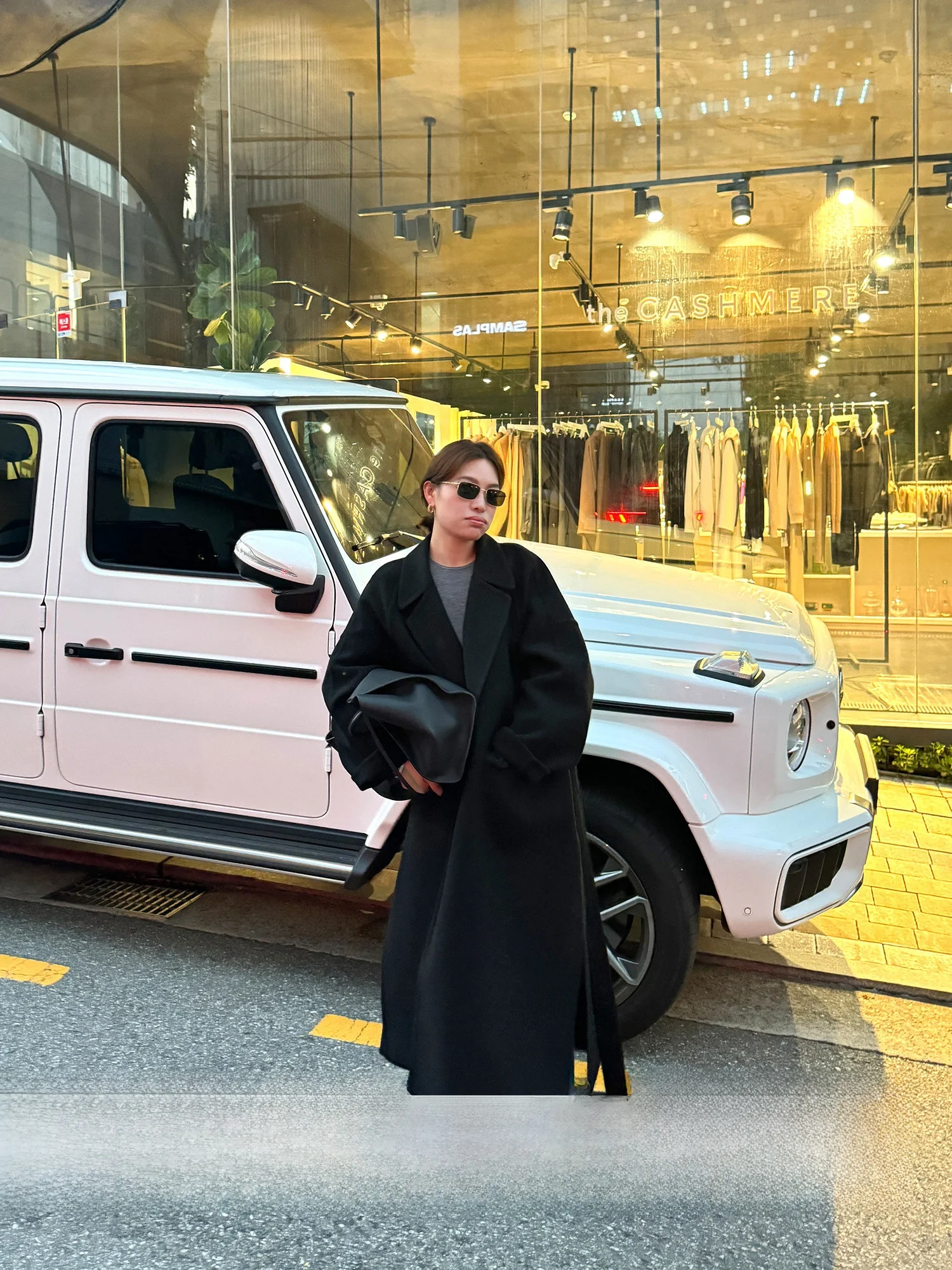 

Yangle Women's Long Coat Bla Loose Fit Australian Wool Oversized Briti Sle Autumn Winter New Arrival Ele Casual Out...