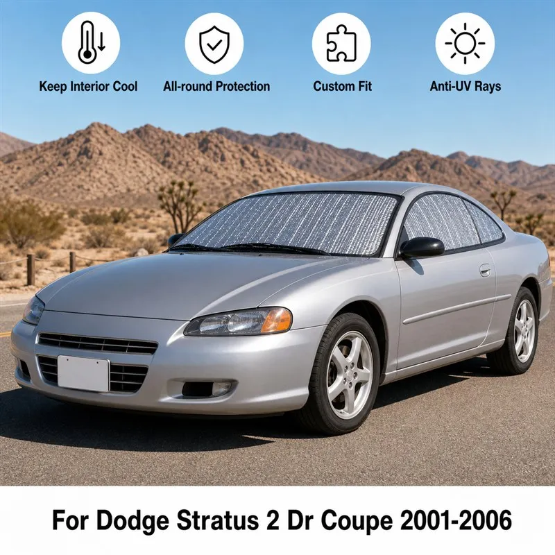 For Dodge Stratus 2 Dr Coupe 2001-2006 Full Set Car Window Sunshades UV Block Privacy Heat Insulated Foldable Car Curtain