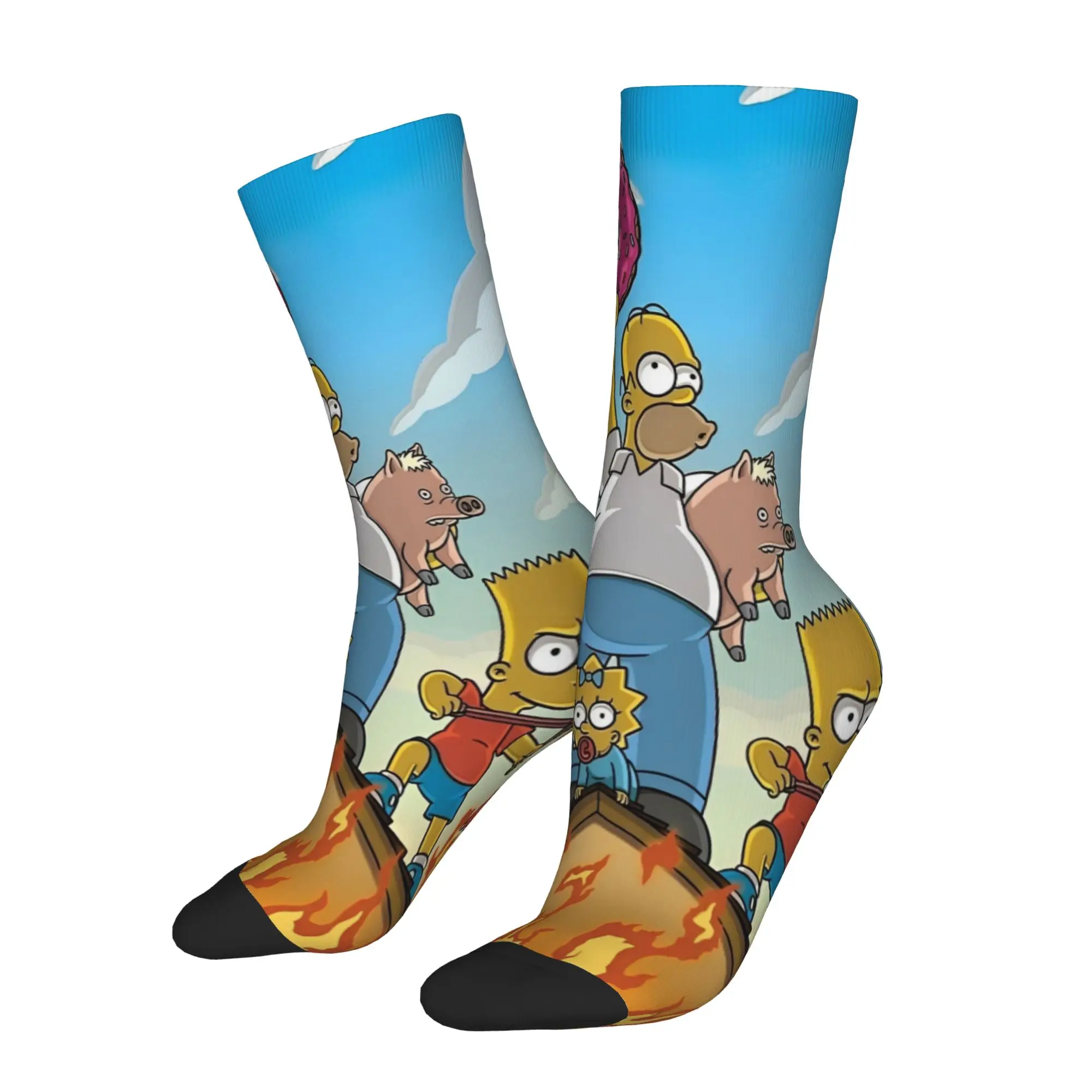 Simpsoneds Socks for Women Men Merchandise All Seasons  Soft Crew Socks Breathable