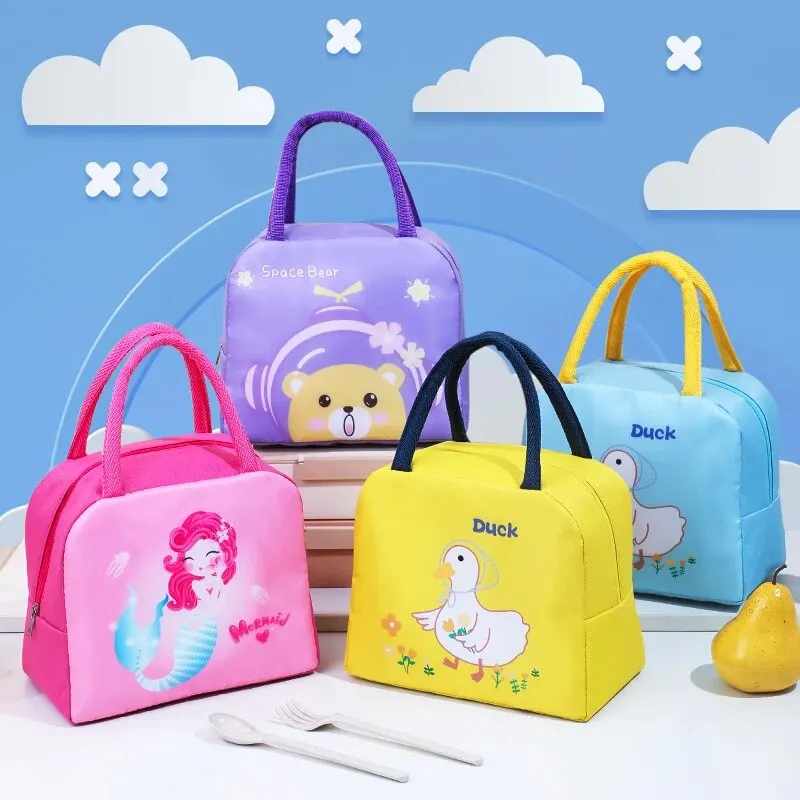 Pattern Kawaii Lunch Bag, Cute Cartoon Insulated Bento Lunch Tote Bag, Stain-resistant, Fade-resistant And Lightweight