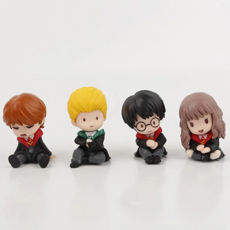 Harry Potter shoulder to shoulder 4.5-5 cm character, cute, Hermione, Ron Malfoy toy statue model, boys and girls holiday gifts