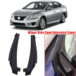 1pair Front Wiper Side Cowl Extension Cover for Nissan Sentra 2013 2014 2015 2016 2017 2018 2019 Windshields Accessories