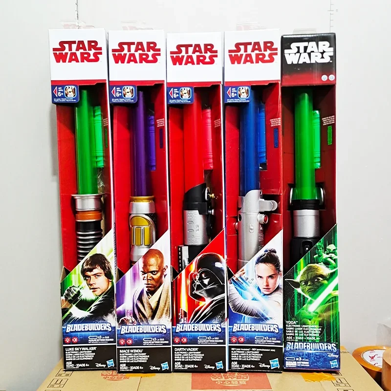 Hasbro Anime Star Wars E8 Rey Luke Skywalker Electric Lightsaber Darth Vader Jedi Knight Arts Light Sword Toys Children Gifts