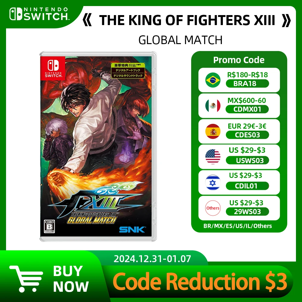 Nintendo Switch - The King of Fighters XIII 13 Global Match - Game Card for Switch OLED Lite Support TV Tabletop Palm Game Mode