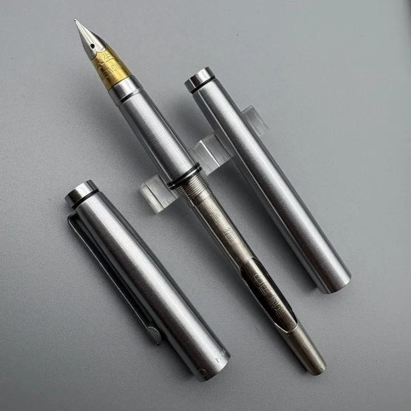 2025-stylo-argente-wingsung-tout-en-acier-stylo-plume-bienheureux-plume-f-05mm-plume-retractable-avec-pince-stylo-a-encre-bureau-ecole-ecriture-cadeau