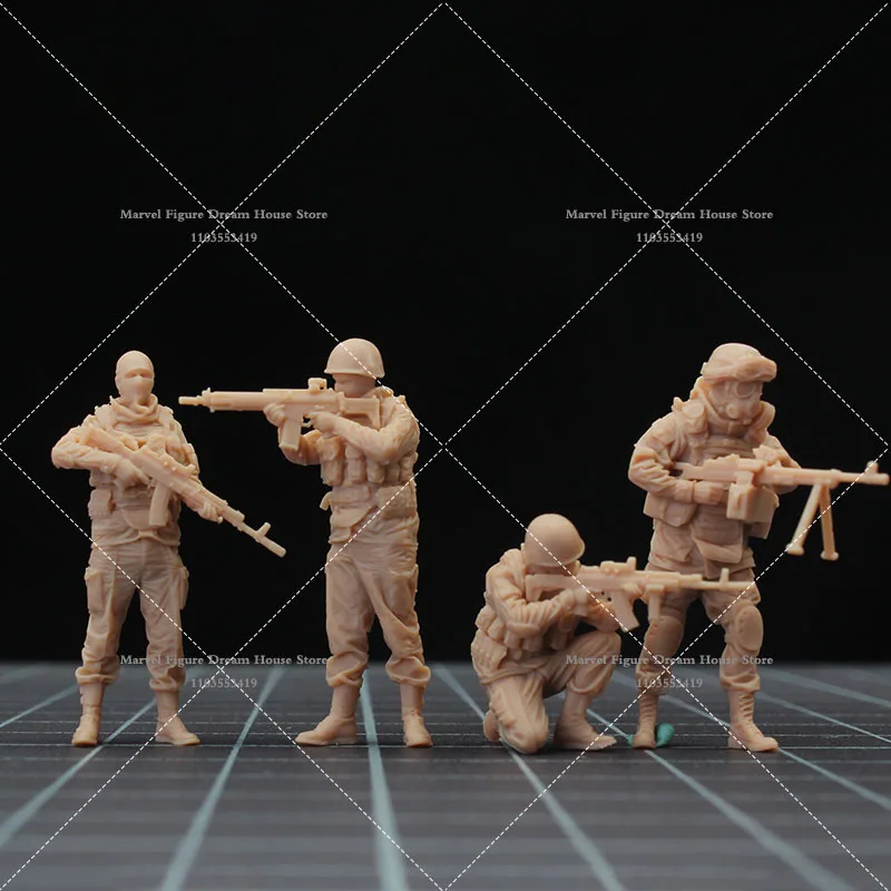 

1/64 1/43 Scale 3D Printing Resin Miniature Scene Accessories Doll White Model Un-panited Russian Soldiers Mini Action Figure