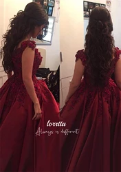 Lorrtta Formal Dress Ball Gown Line A Evening Lace Flower Decoration Happy Sharon Dresses 2024 Robe De Soiree Femmes Wedding