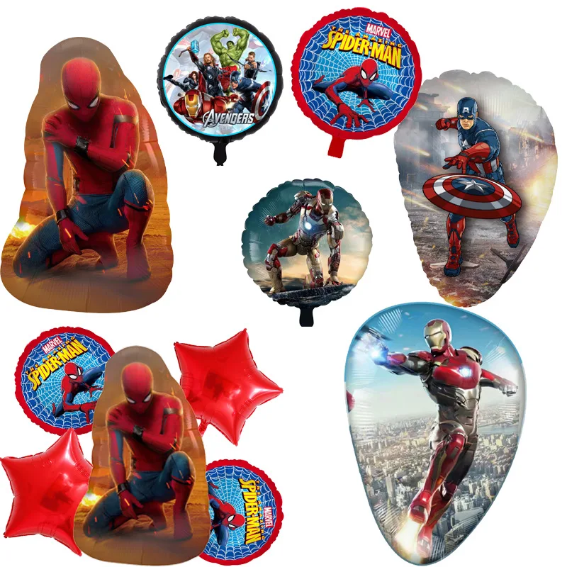 Marvel Avengers Spider-Man Captain America Creative Three-dimensional Aluminum Film Balloon Birthday Party Christmas Decoration