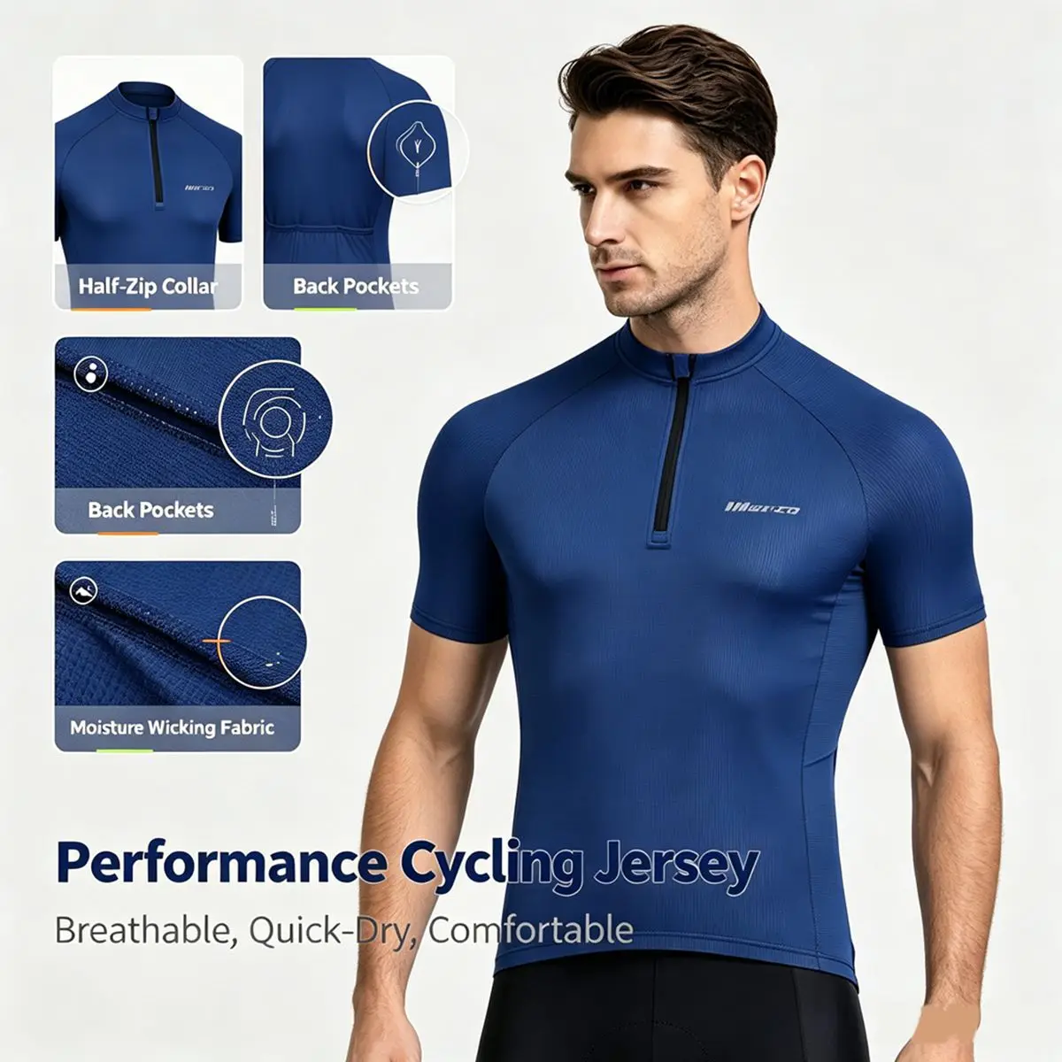 Men's Short Sleeve Cycling Jersey Seamless Compression Shirt Breathable UV Protection MTB Road Bike BMX Bicycle Top