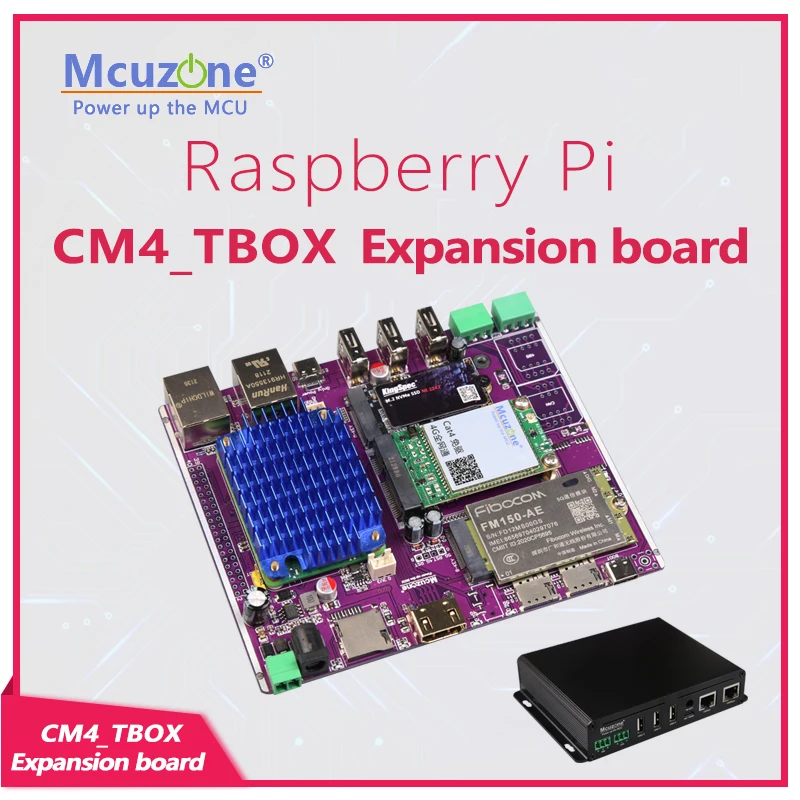 

Raspberry Pi CM4_TBOX Expansion board 5G 4G LTE NVME SSD PCIE M.2 RS485 CAN Industrial level case openMPTCP OPENWRT Ubuntu