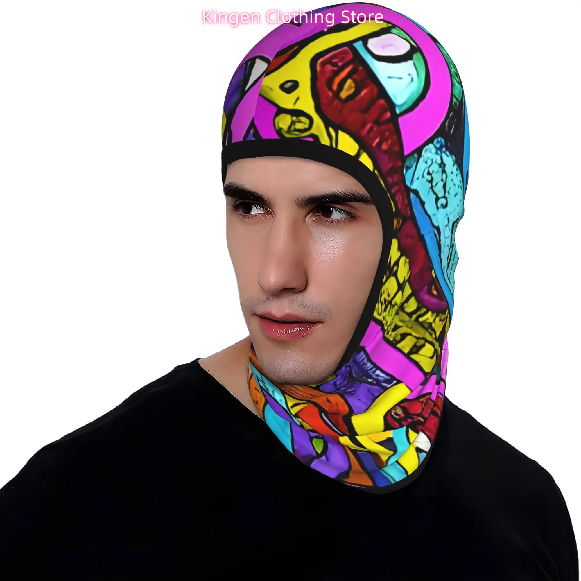 One Colorful Tentacle Cloth Balaclava Neck Gaiter That Is Breathable, Windproof, And Dust-Resistant, Ideal for Activities Like C