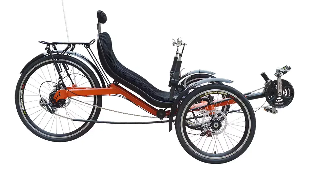 Recumbent Bicycle, 500W Electric Three Wheeled Shock-absorbing Fat Tire Bike, Suitable for Snow, Beach, and Mountain Walking image 3