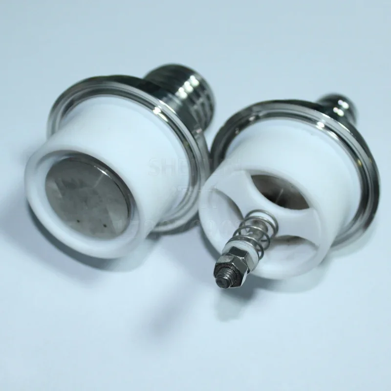 Check Valve and Pipe Connector to 20/32/51mm Pipe Filling Machine Spare Part, 64mm Flange SS304 and TEFE Food Safe Purpose