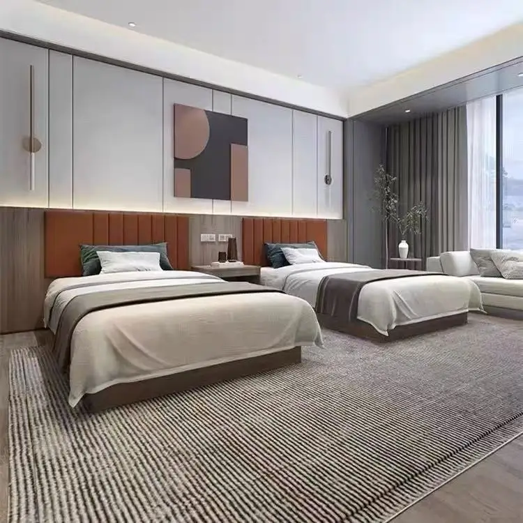 #Hotel Bed 1.8m Size Budget-Friendly Suite Furniture For Single/Standard Rooms Modern Minimalist Design