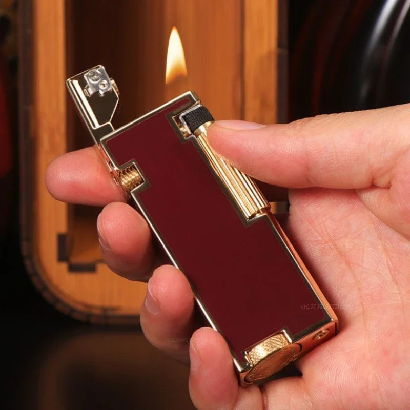 Zorro Genuine New Design Creative Metal Windproof Lighter Press Ejection Side Slip Ignition Brass Kerosene Lighter Men's Gift