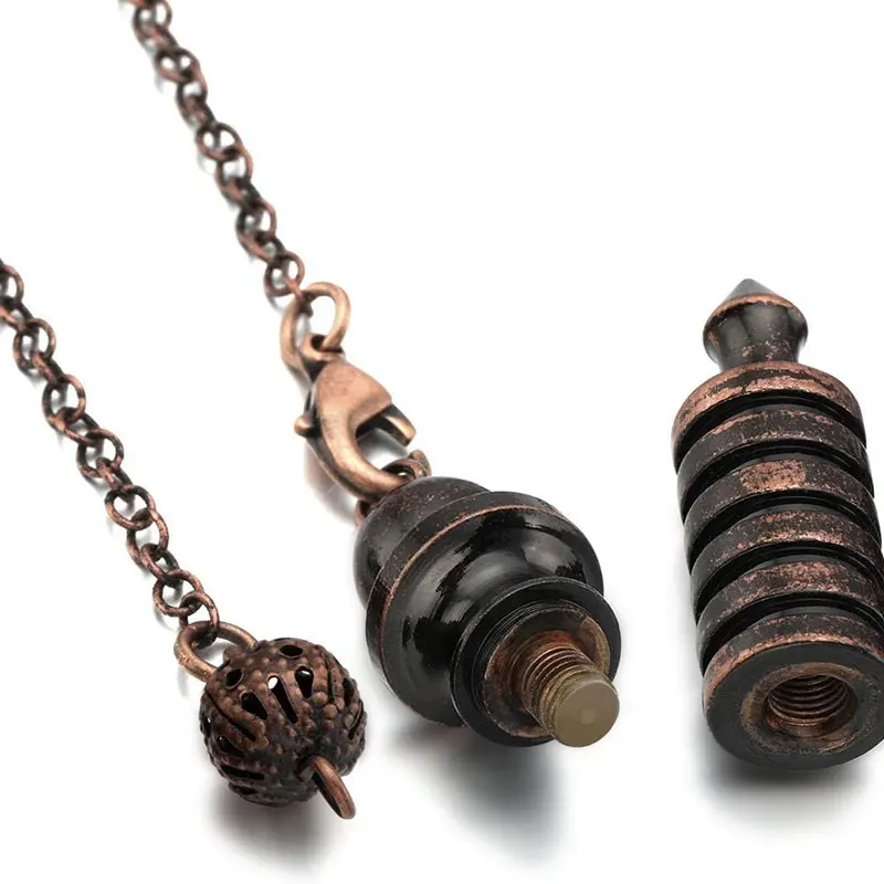 Metal Copper Pendulum for Divination Dowsing Reiki Healing Dowsing Wicca Balancing Spiritual Isis Pointed Pendulum Pendulos X005