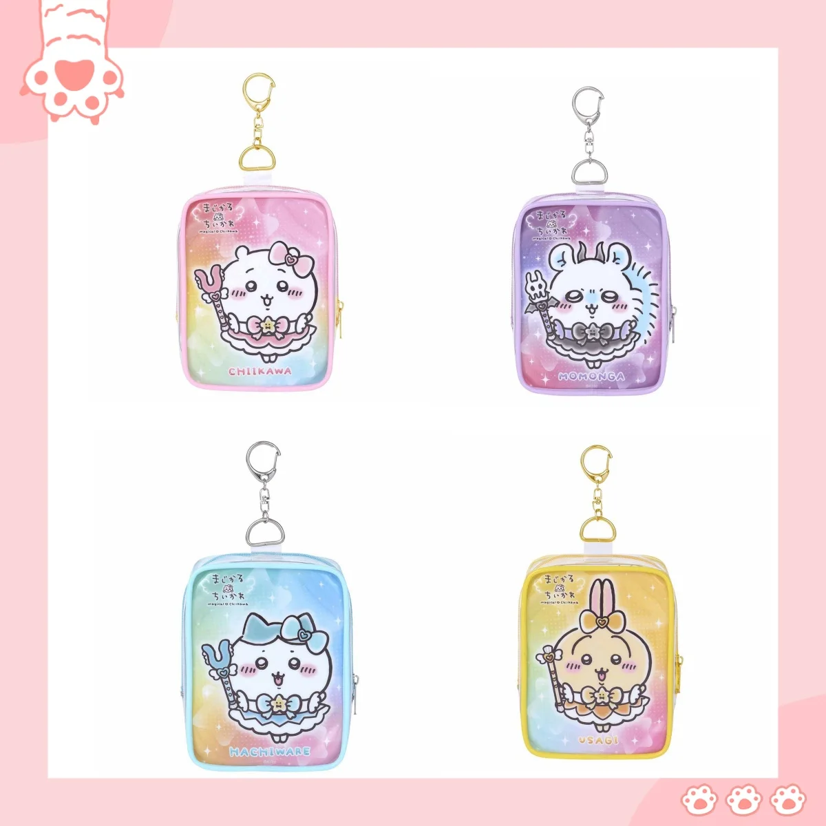 

Japanese chiikawa magic girl pendant pain bag cartoon cute usaqi Xiaoba transparent baby storage bag organizer Christmas gift