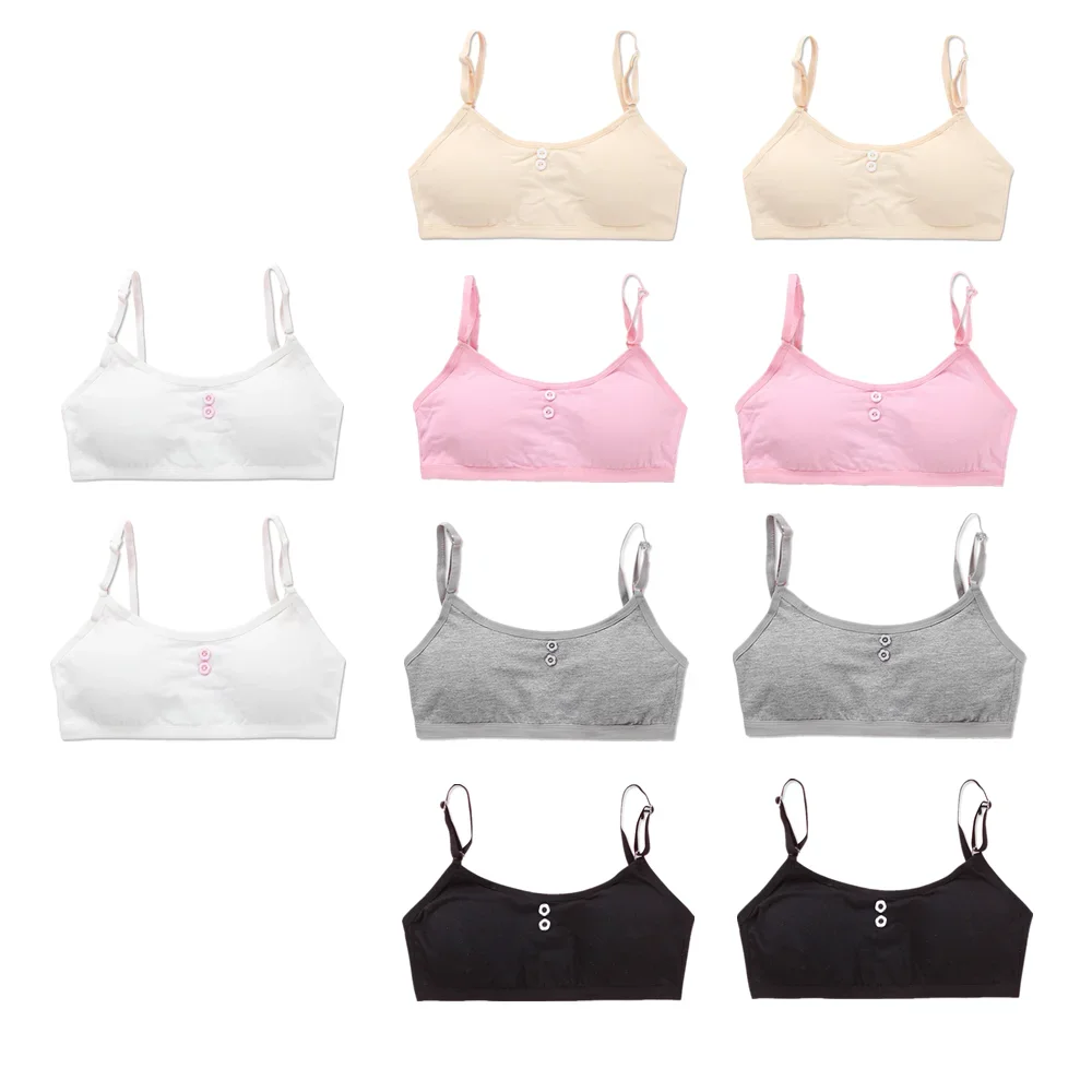 

10PC Wholesale Young Girl Training Bra Underwear Wireless Comfortable Children Tops 8-14years