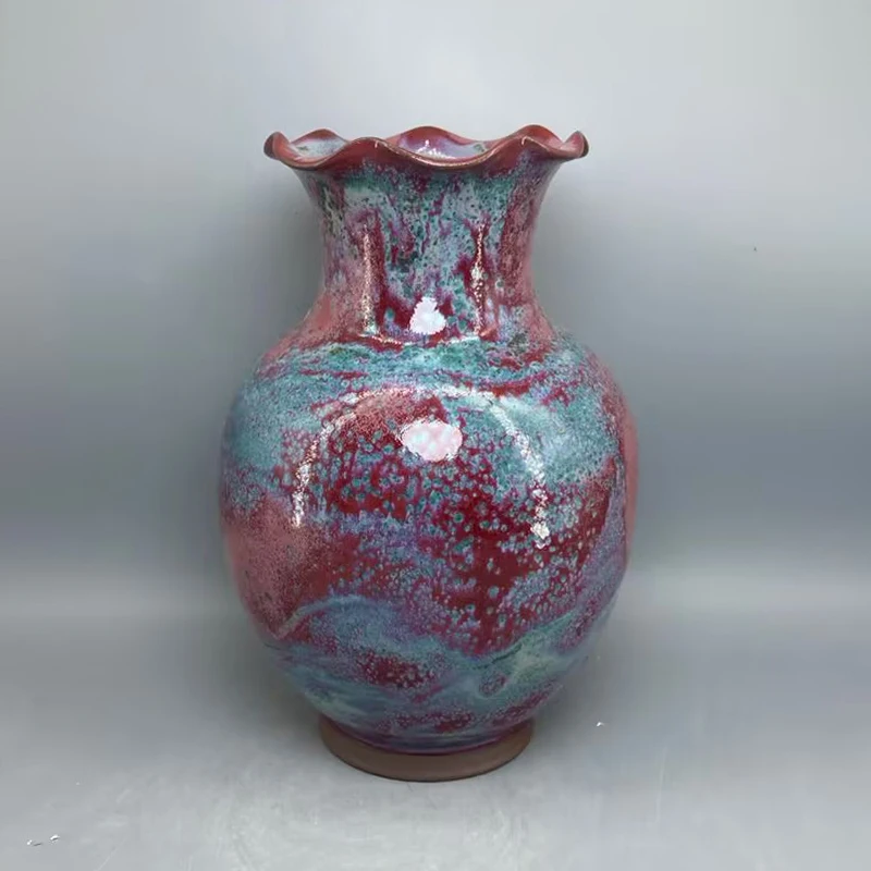

Porcelain Flower Vase for Home Decoration, Ceramic Vase, Jun Porcelain Flower Bottle, Room Decor, 35 cm High